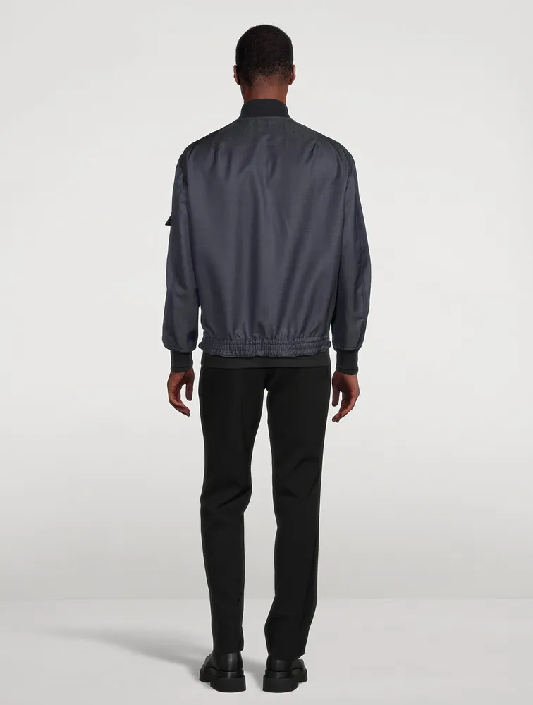 Wool And Mohair Bomber Jacket