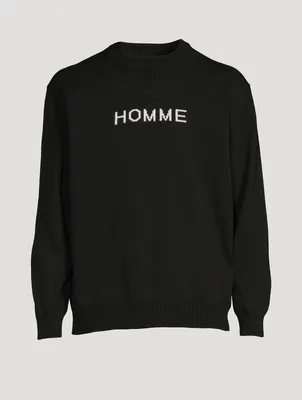 Cotton-Blend Sweater With Logo