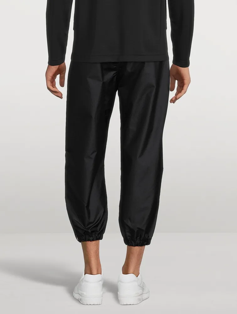 Coated Drawstring Relaxed Pants