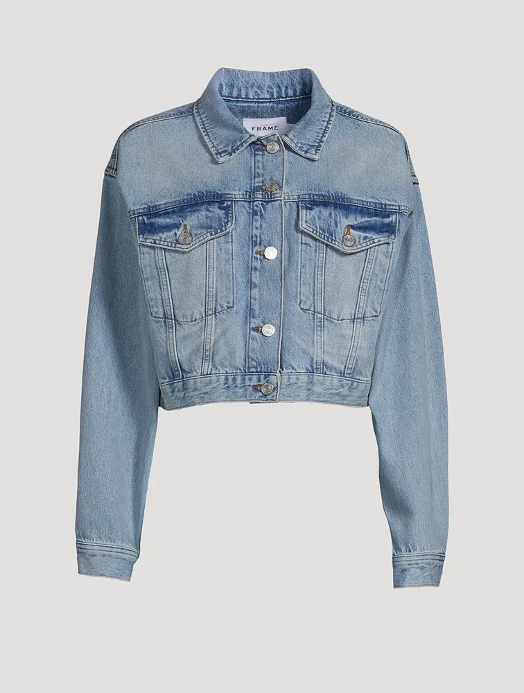 Le Cropped Oversized Denim Jacket