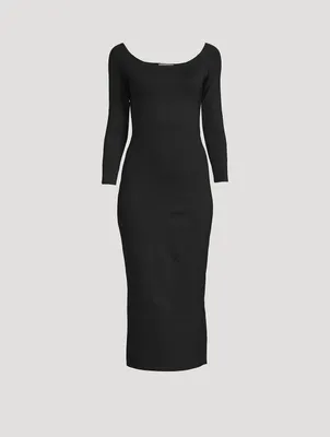 Coralinda Off-The-Shoulder Scuba Dress
