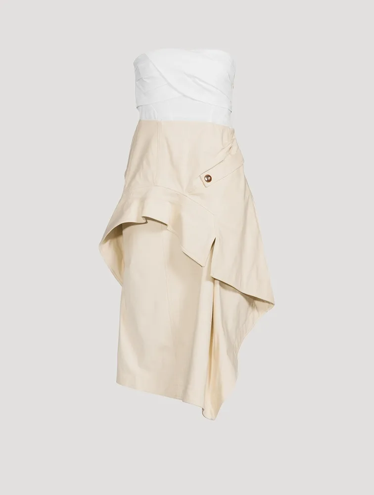 Jones Mixed-Media Midi Dress