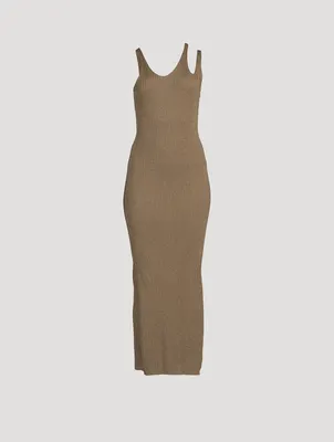 Ivette Metallic Rib Maxi Dress