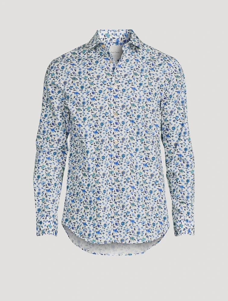 Cotton Tailored Shirt Floral Print