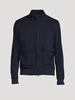 Wool-Blend Bomber Jacket
