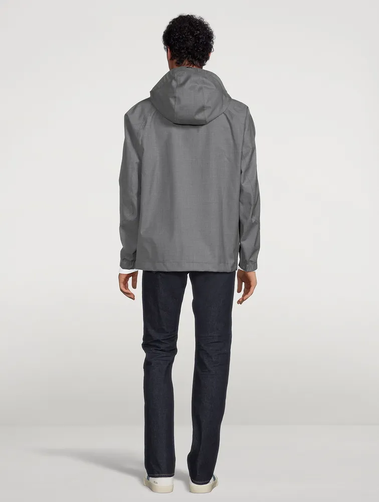 Wool Jacket With Hood