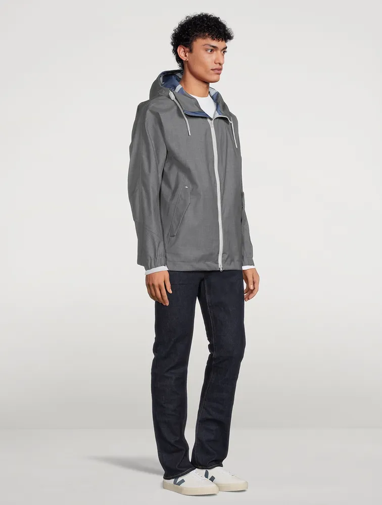 Wool Jacket With Hood