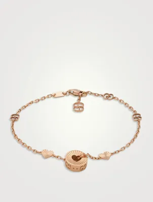 18K Rose Gold Charm And Star Bracelet