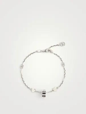 18K White Gold Charm And Star Bracelet