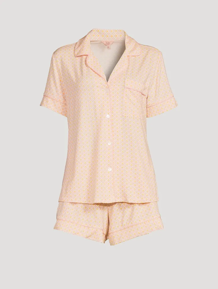 Gisele Relaxed Short Pajama Set Geometric Print