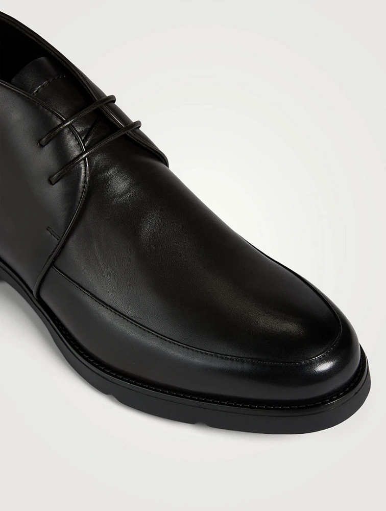 Leather Laced Ankle Boots