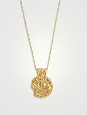 The Illuminated Eye Medallion Necklace