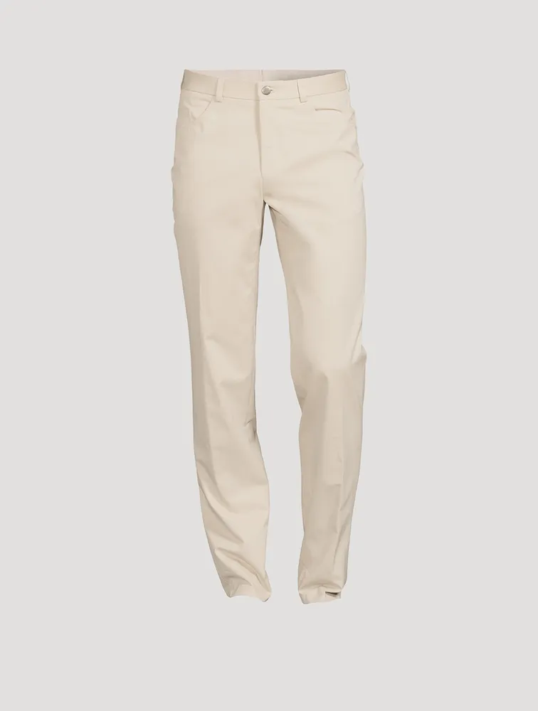 Sage Stretch Cotton And Cashmere Pants