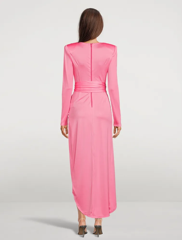 Satin Wrap Dress