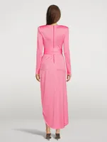 Satin Wrap Dress