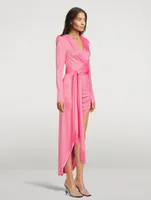 Satin Wrap Dress