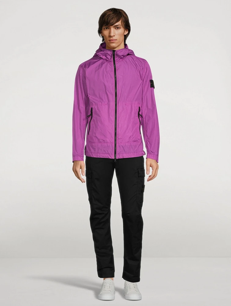 Crinkle Nylon Zip Jacket