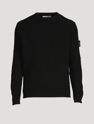 Cotton Ribbed Knit Sweater