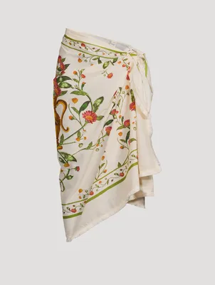 Orquidea Sarong In Floral Amphora Print