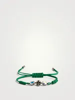 Beaded Skull String Bracelet