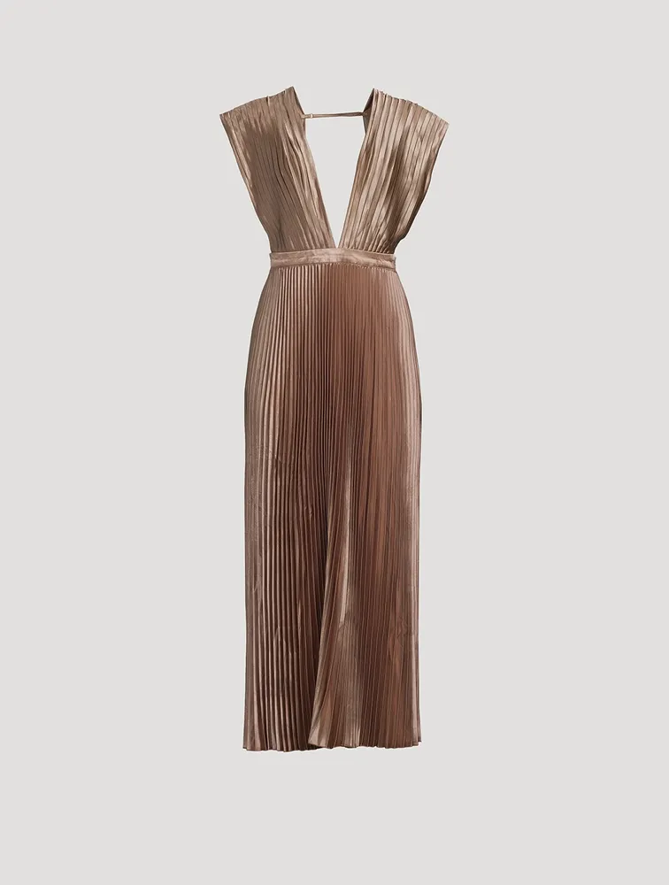 Gala Pleated Gown