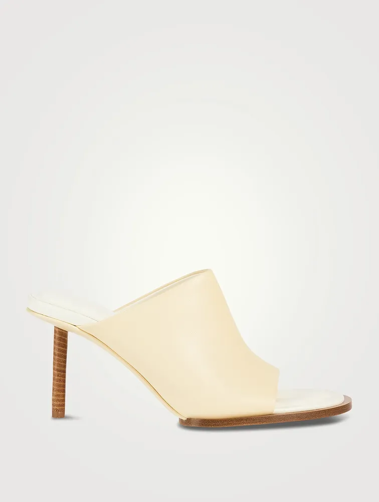 Les Rond Carré Leather Mules