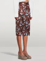 Giverny Silk Bermuda Shorts Floral Print