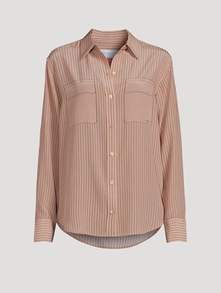 Signature Trompe-L'œil Silk Satin Shirt