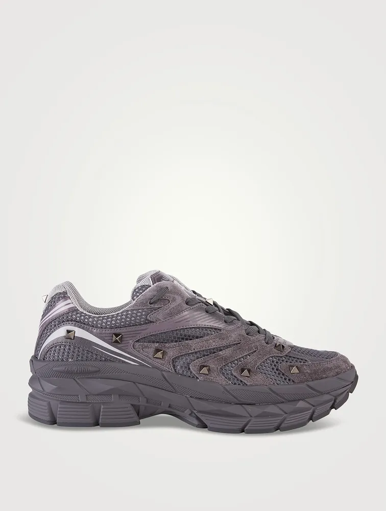 MS-2960 Leather Mixed Low-Top Sneakers