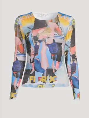 Poster Print Long Sleeve Top