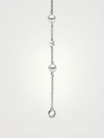 Trend 18K White Gold Freshwater Pearl And Diamond Earrings