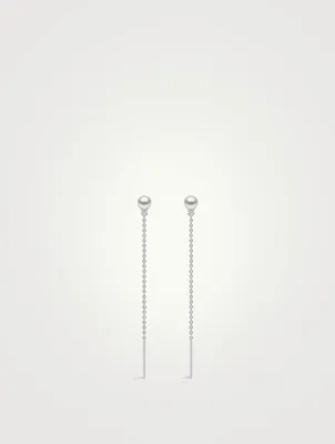 Trend 18K Gold Freshwater Pearl And Diamond Earrings