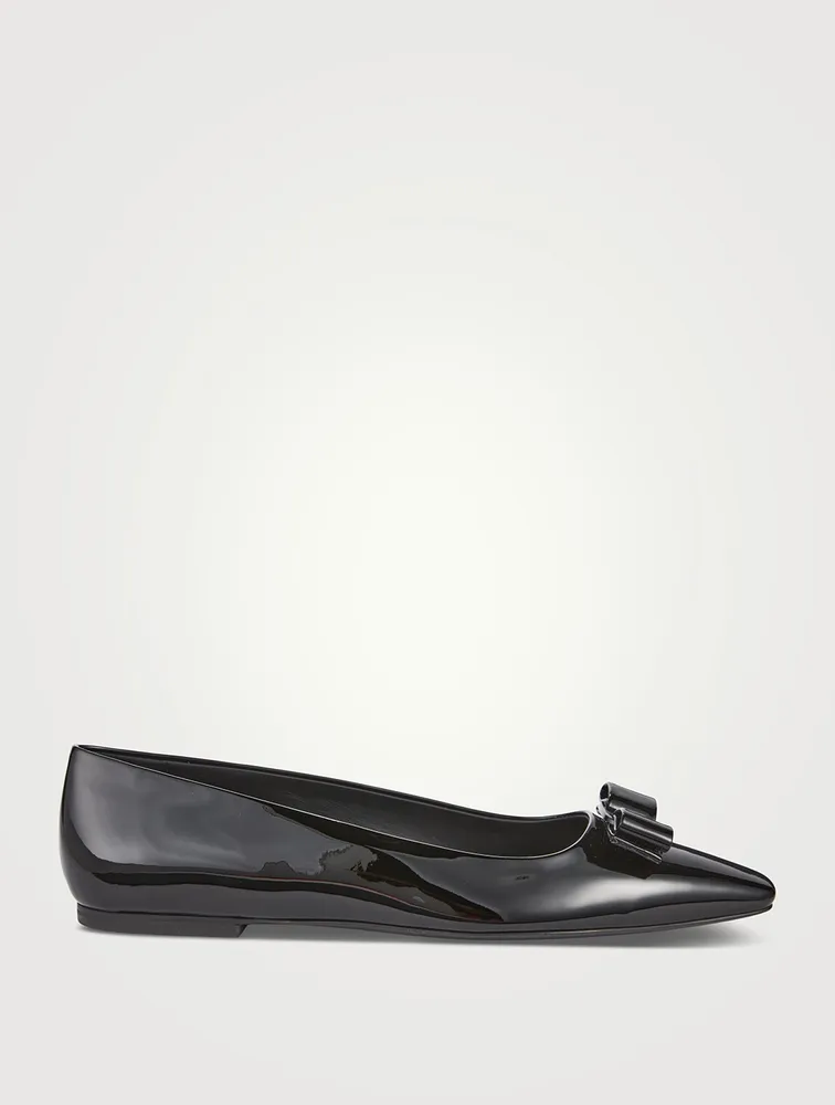Vara Bow Patent Leather Ballet Flats