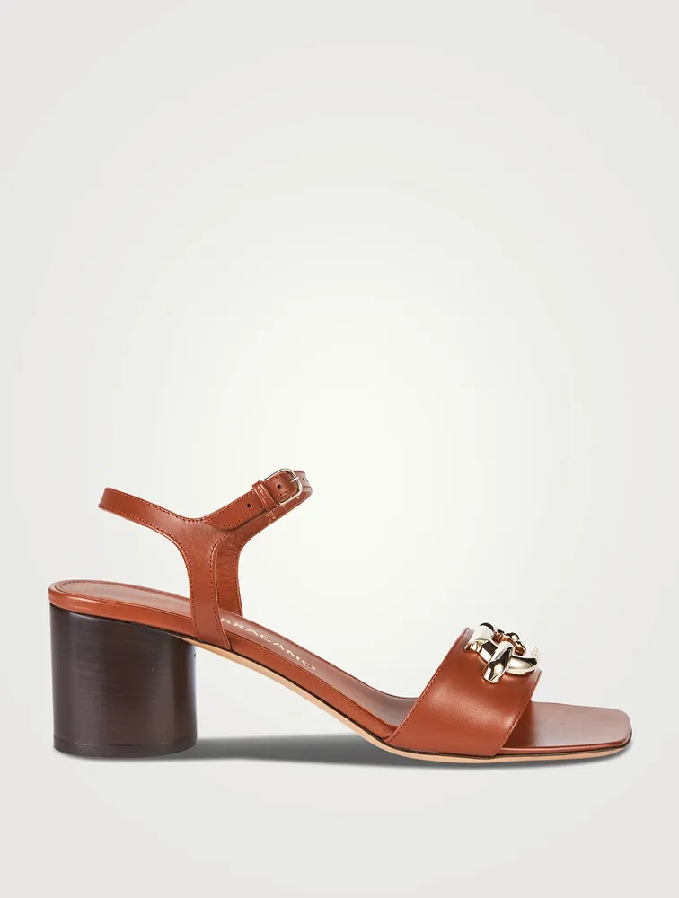 Gancini Leather Sandals