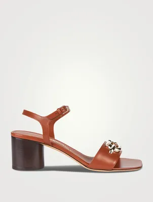 Gancini Leather Sandals