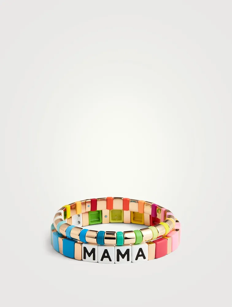 Mama Rainbow Bracelet Duo