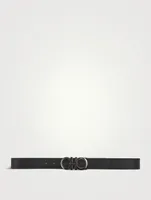 Gancini Leather Reversible Belt