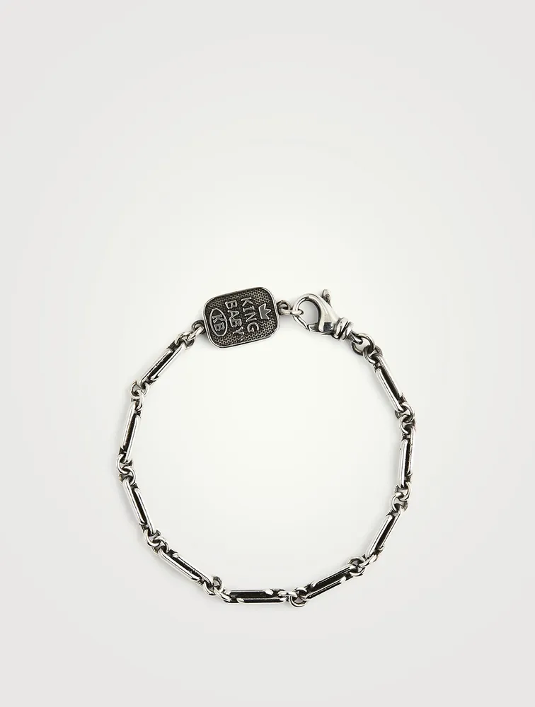 Small Silver Paperclip Bracelet