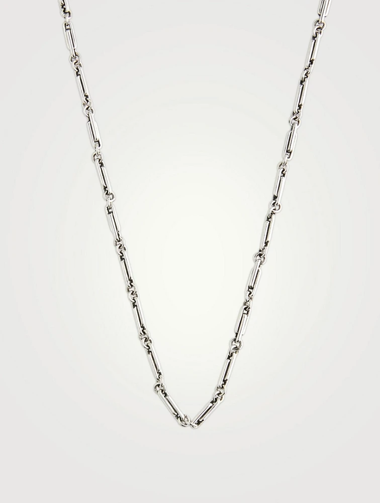 Small Silver 24-Inch Paperclip Necklace