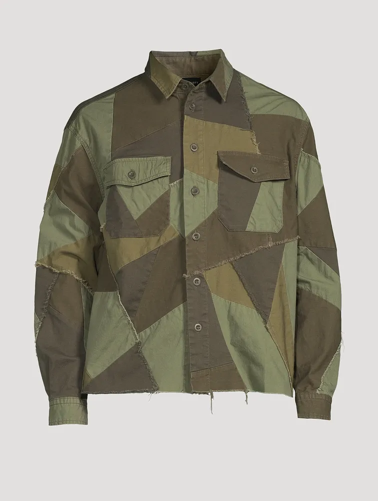 Patchwork Military Shirt