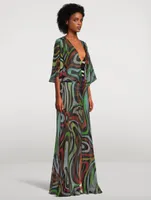 Marmo Silk Creponne Beach Robe