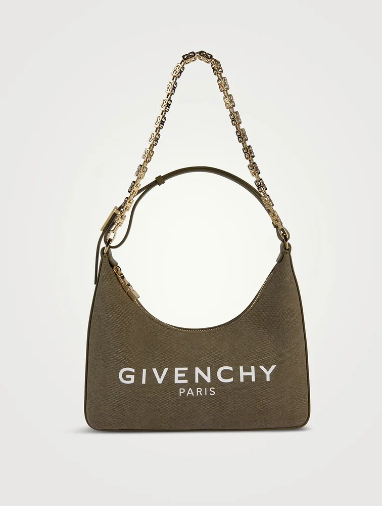 Small Moon Cut Out Canvas Shoulder Bag