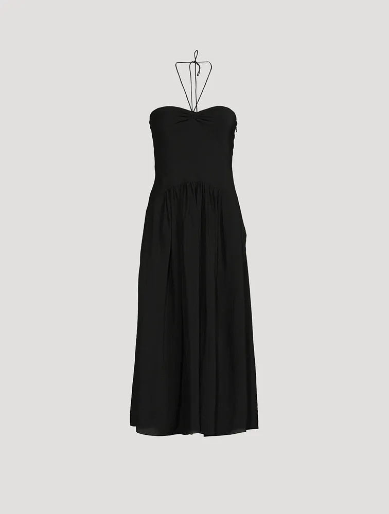 Ruched Halter Dress
