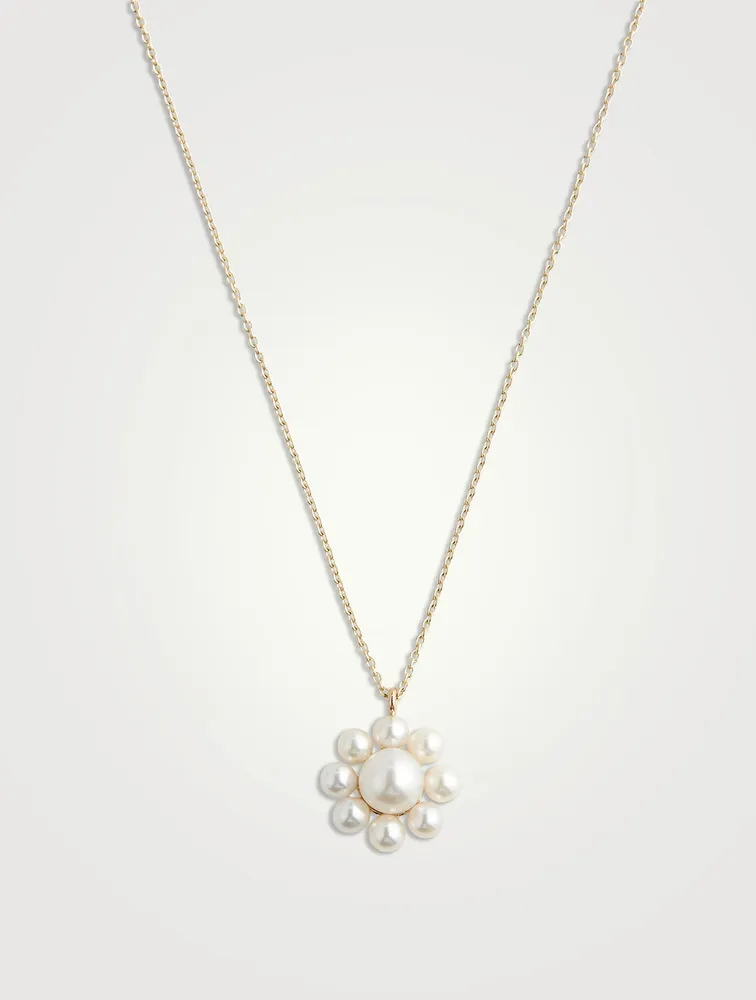 Margherita Simple 14K Gold Necklace With Pearls
