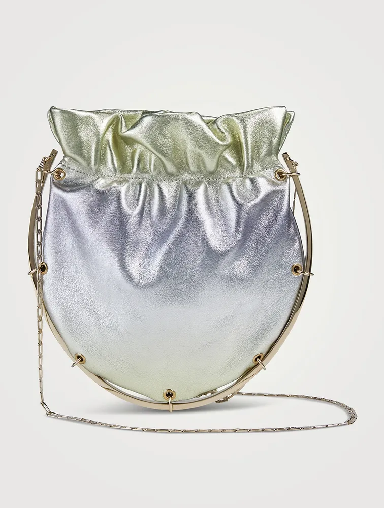 Soho Chain Metallic Leather Pouch