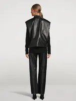Oil Sleeveless Bomber