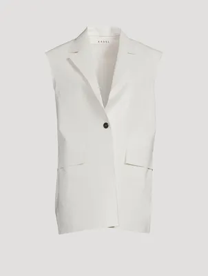 Oil Sleeveless Blazer