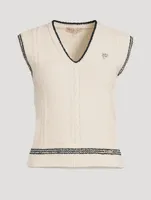 Sweater Vest With Logo Embroidery