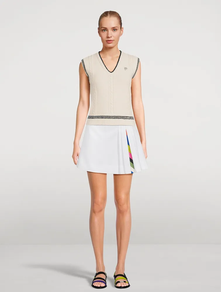 Sweater Vest With Logo Embroidery