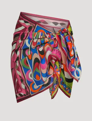 Cotton Sarong In Patchwork Print